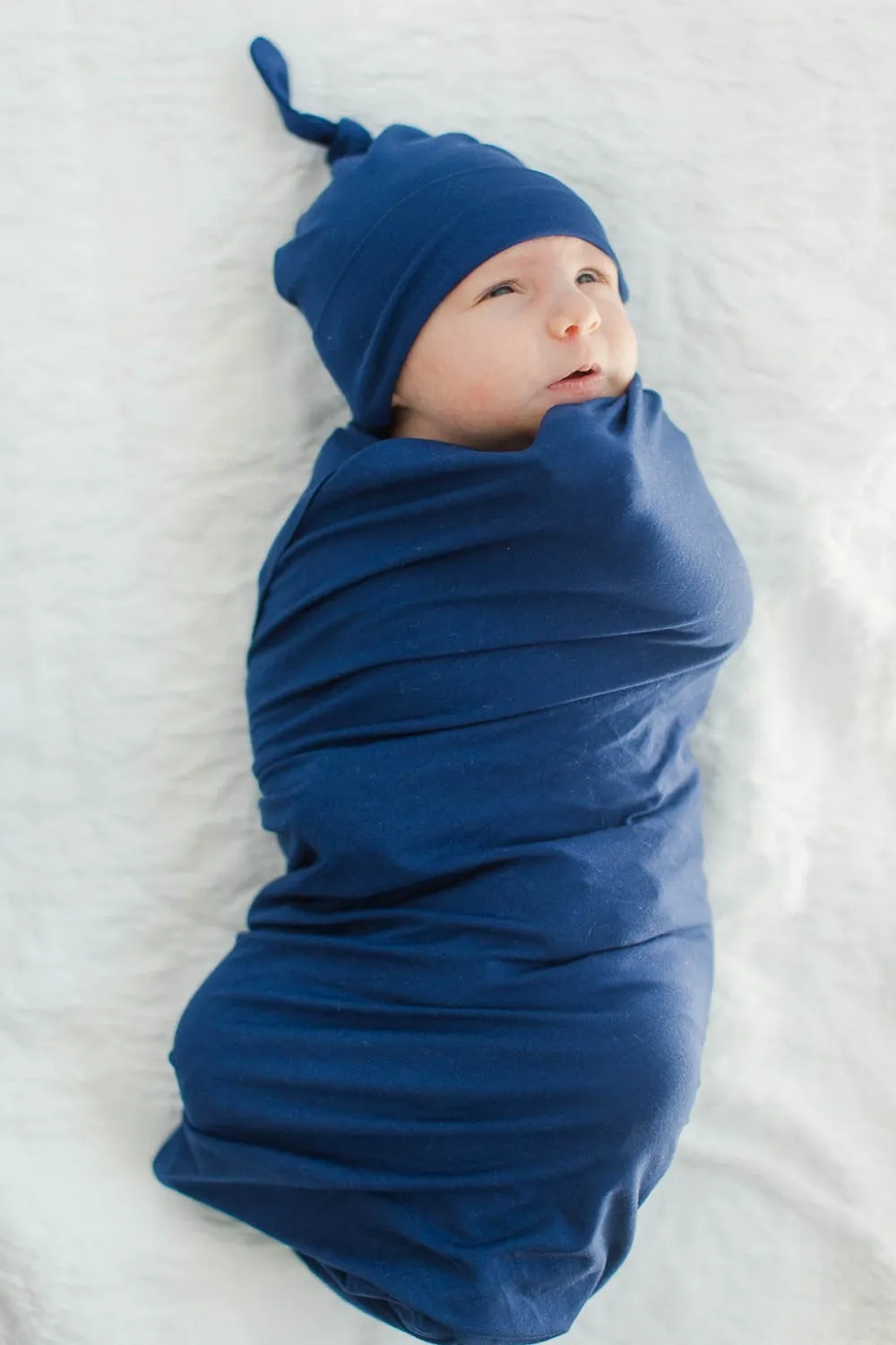 Navy Labor Gown & Swaddle Set & Dad T-Shirt