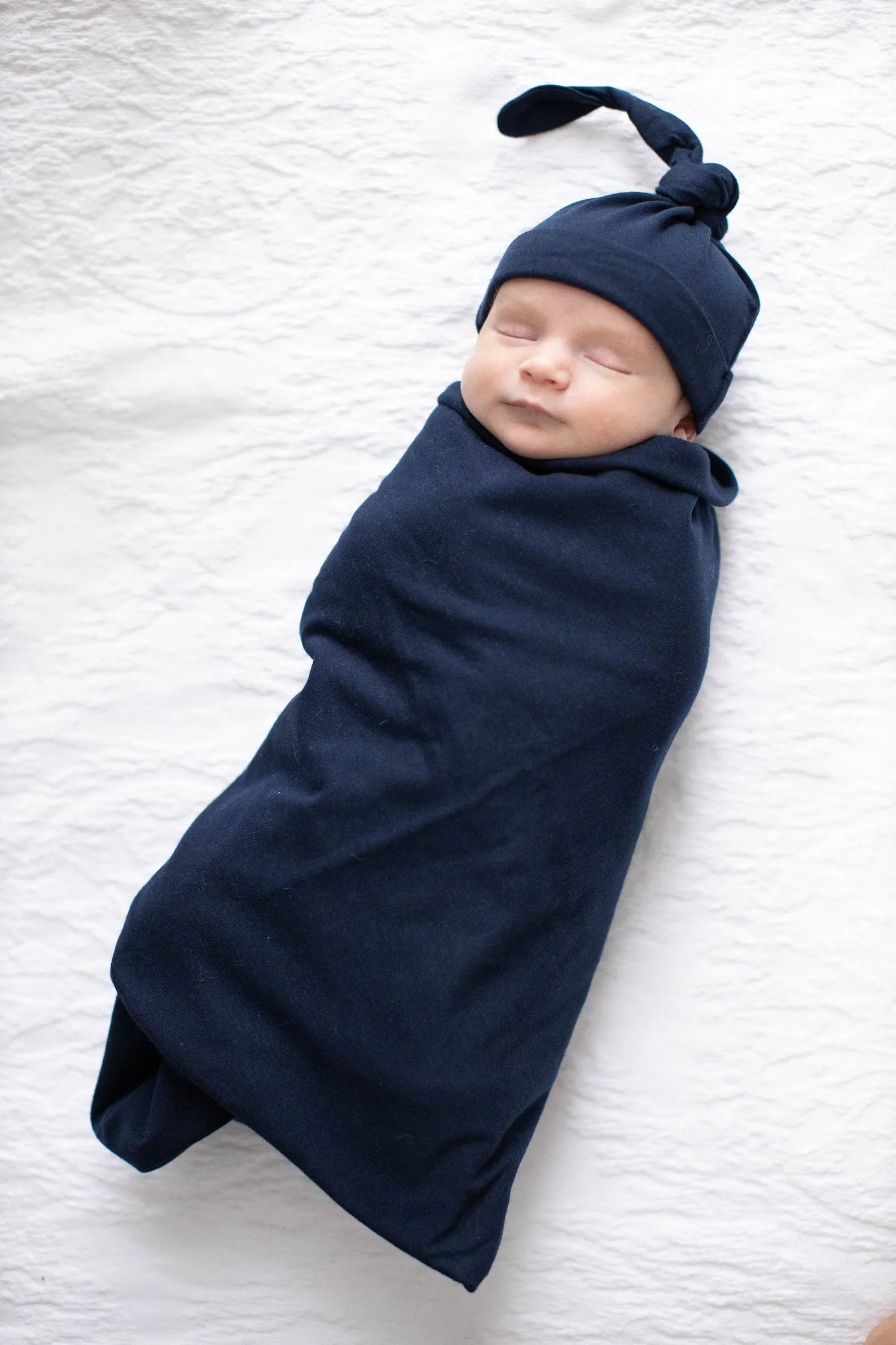 Navy Labor Gown & Swaddle Set & Dad T-Shirt