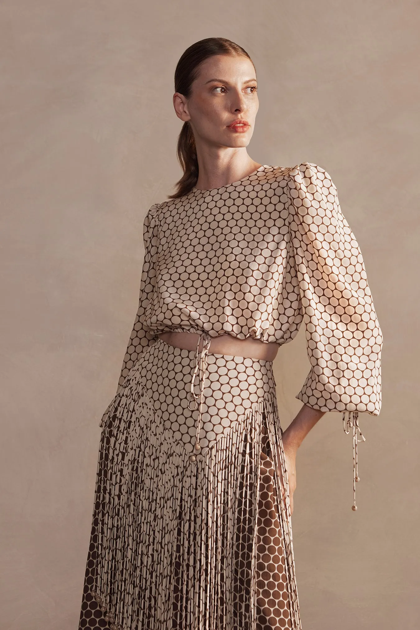 New Pois Cropped Blouse