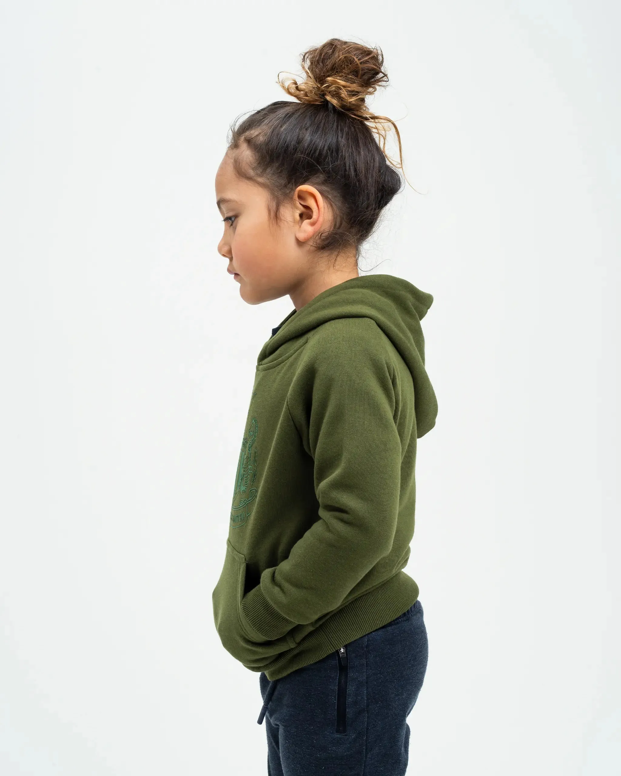 Newcastle United Boy's Khaki Raglan Hoodie