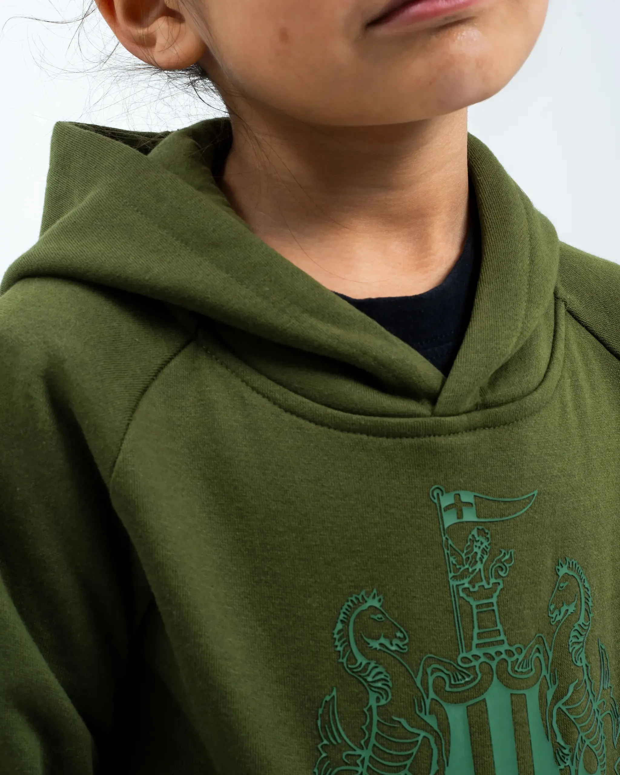 Newcastle United Boy's Khaki Raglan Hoodie