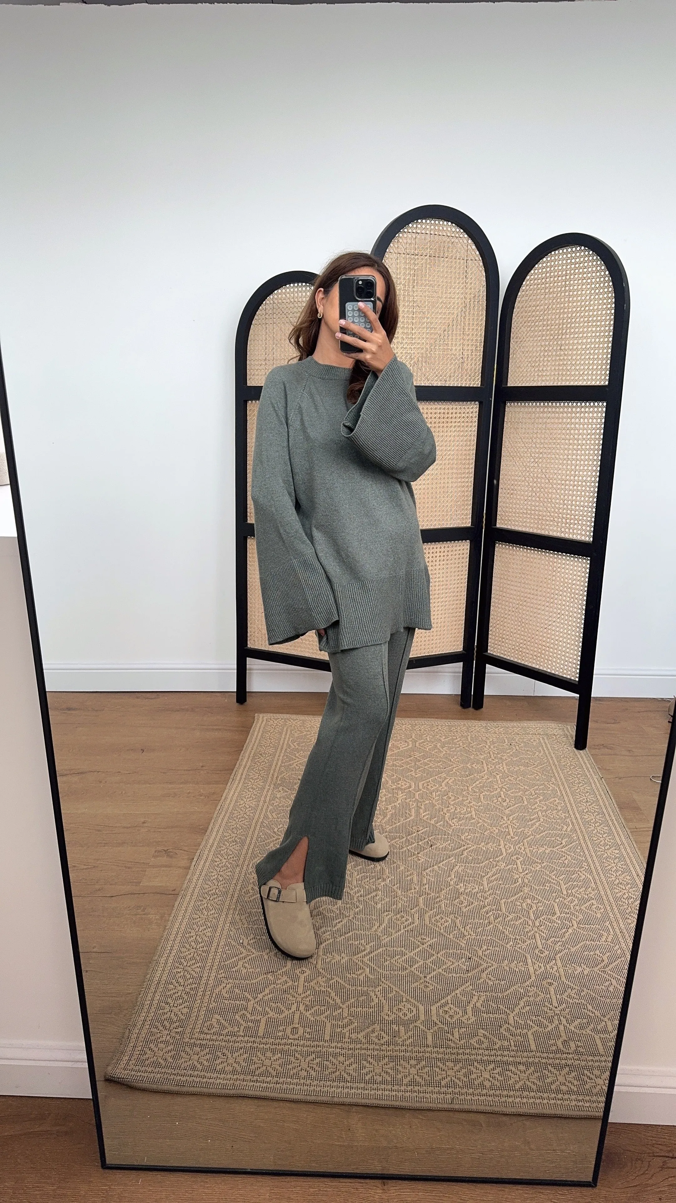 nyssa knit coord in olive