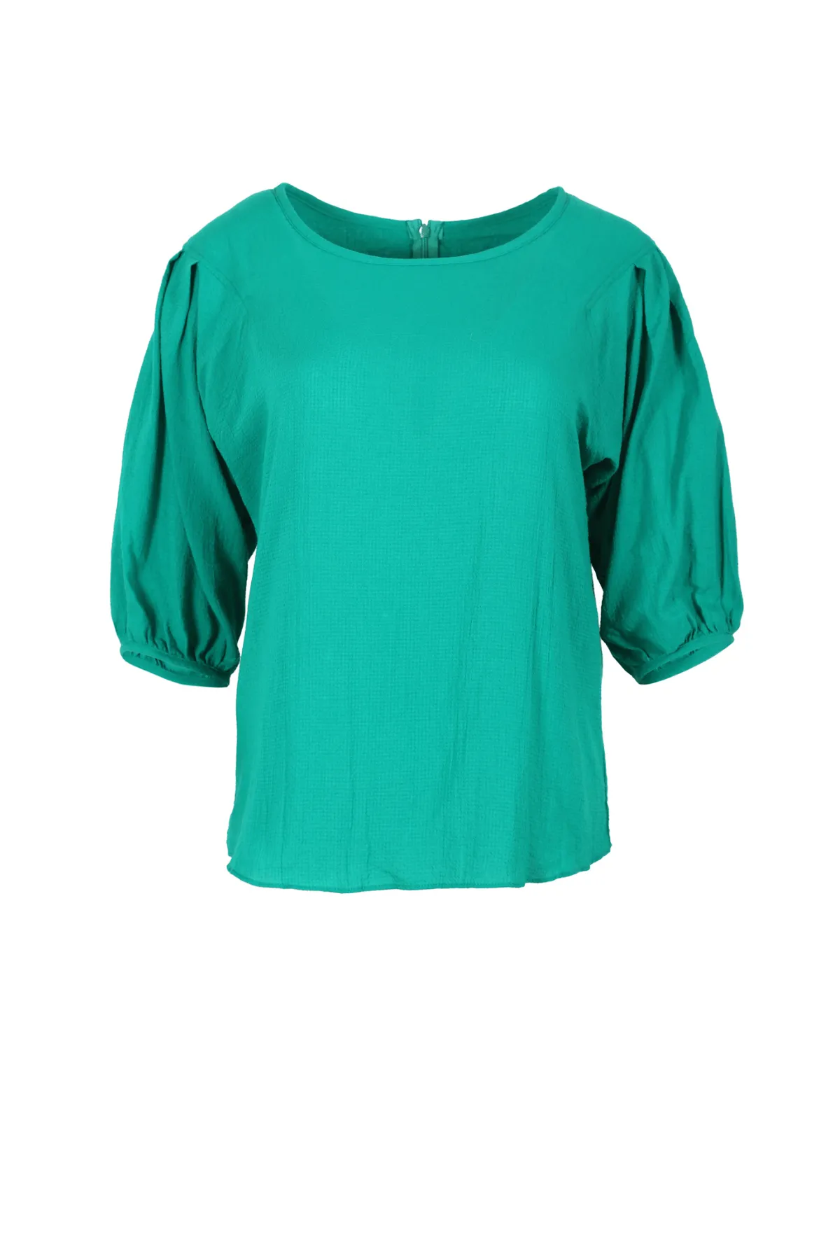 Pacific Blouse Parakeet Green in Seersucker