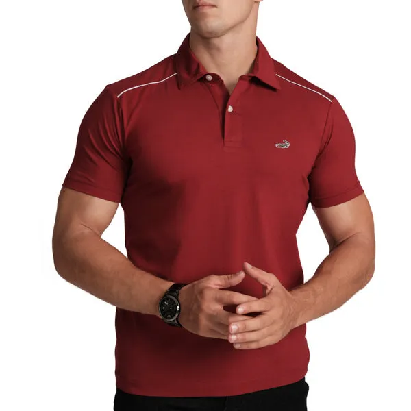 Polo T-Shirt-Ruby Wine