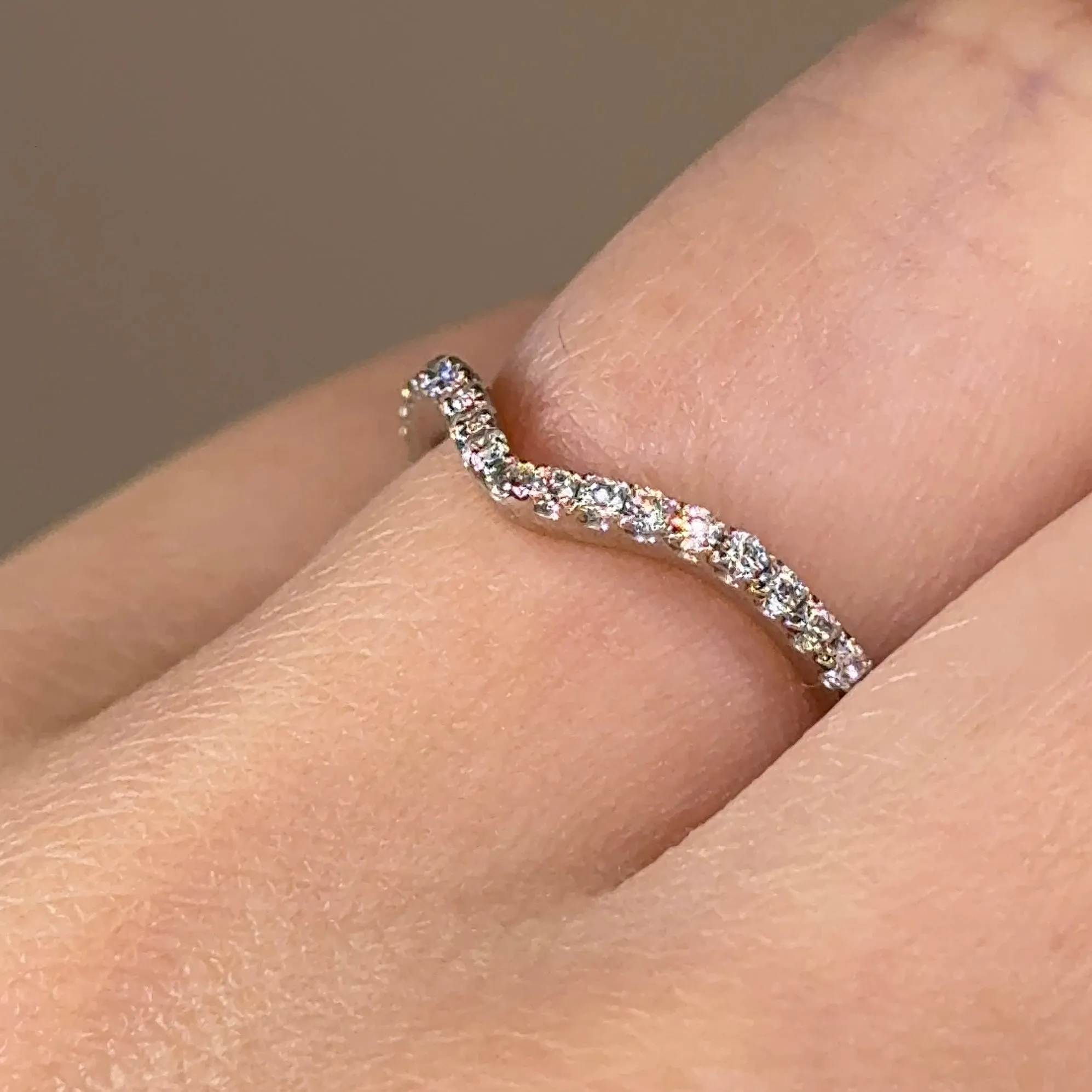 "Kira" Pave U Shape Eternity 0.30ct Diamond Ring ET25