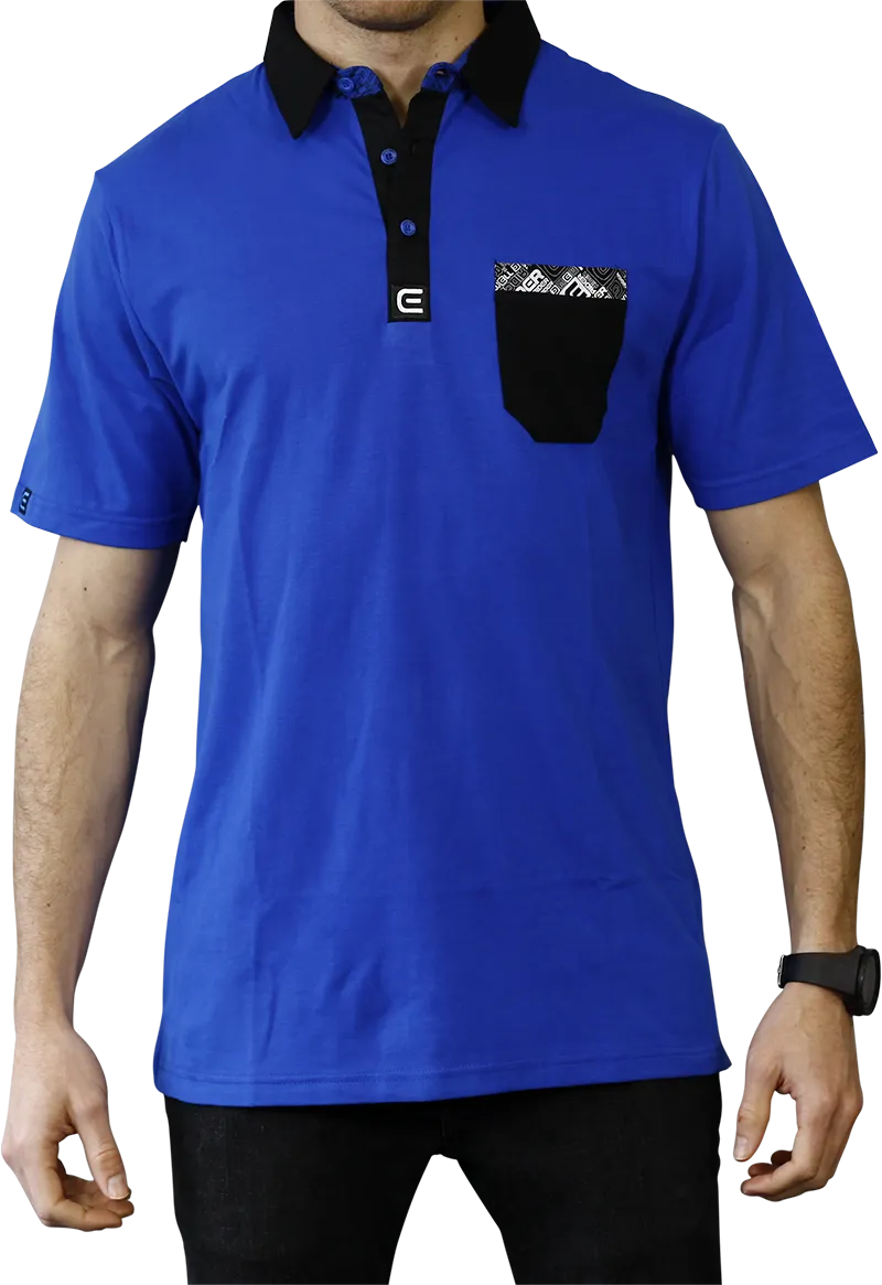Rockwell Tri-Blend Pocket Polo - Blue