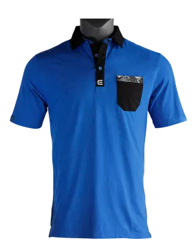 Rockwell Tri-Blend Pocket Polo - Blue