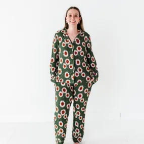 Rustic Blooms Ribbed Mama Luxe Lounge Set