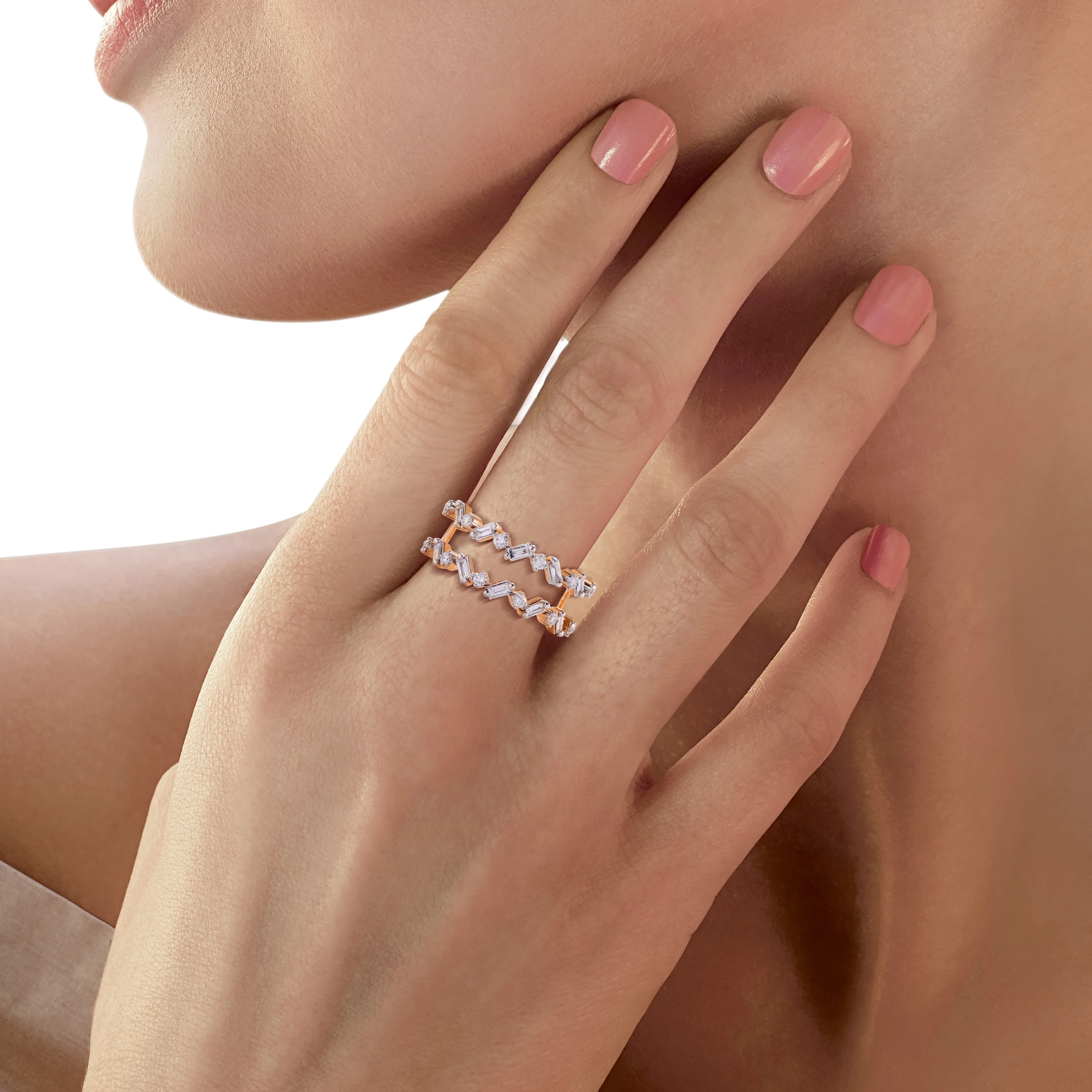 Scatter Waltz Undulate Diamond Ring