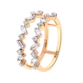 Scatter Waltz Undulate Diamond Ring