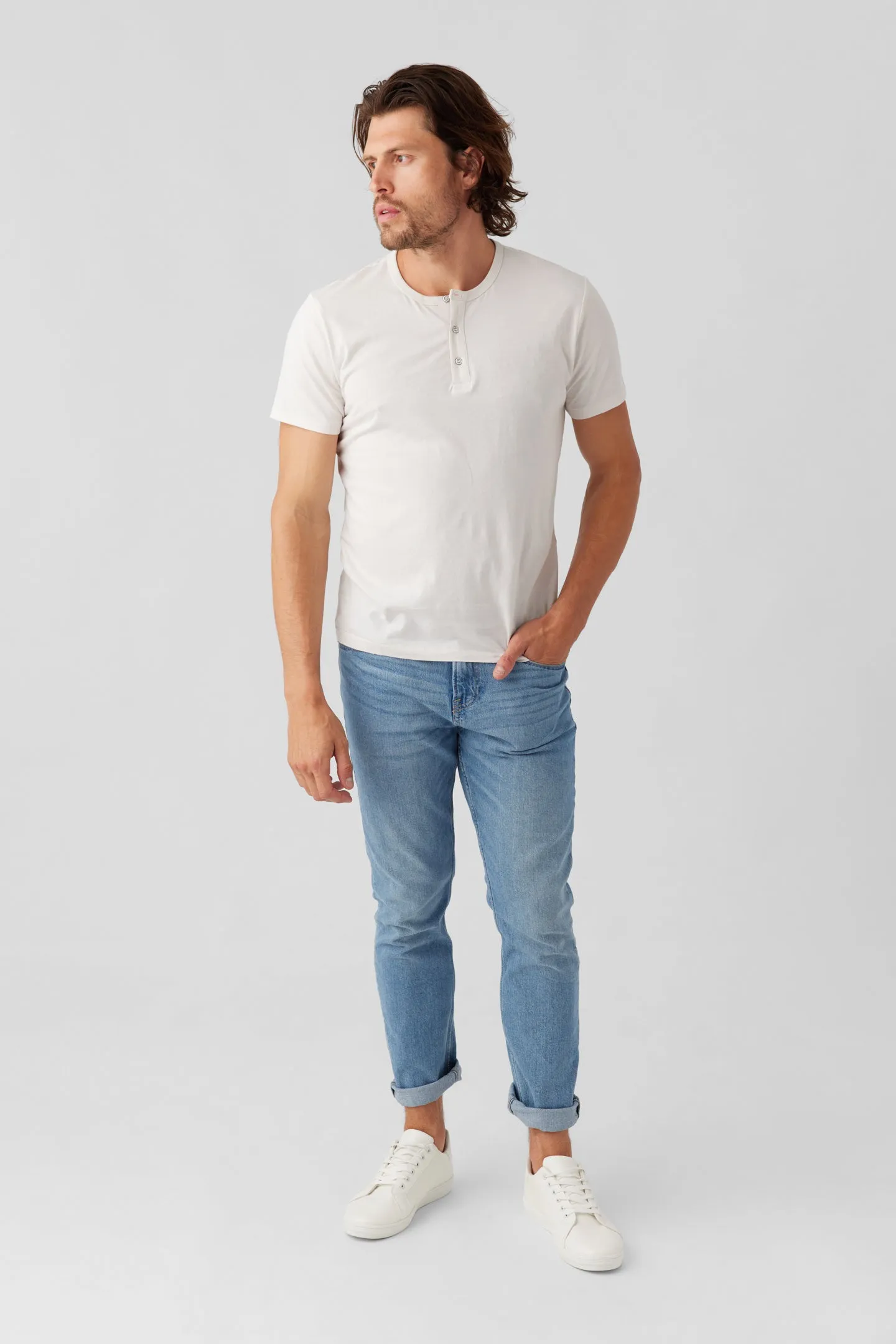 Short Sleeve Henley