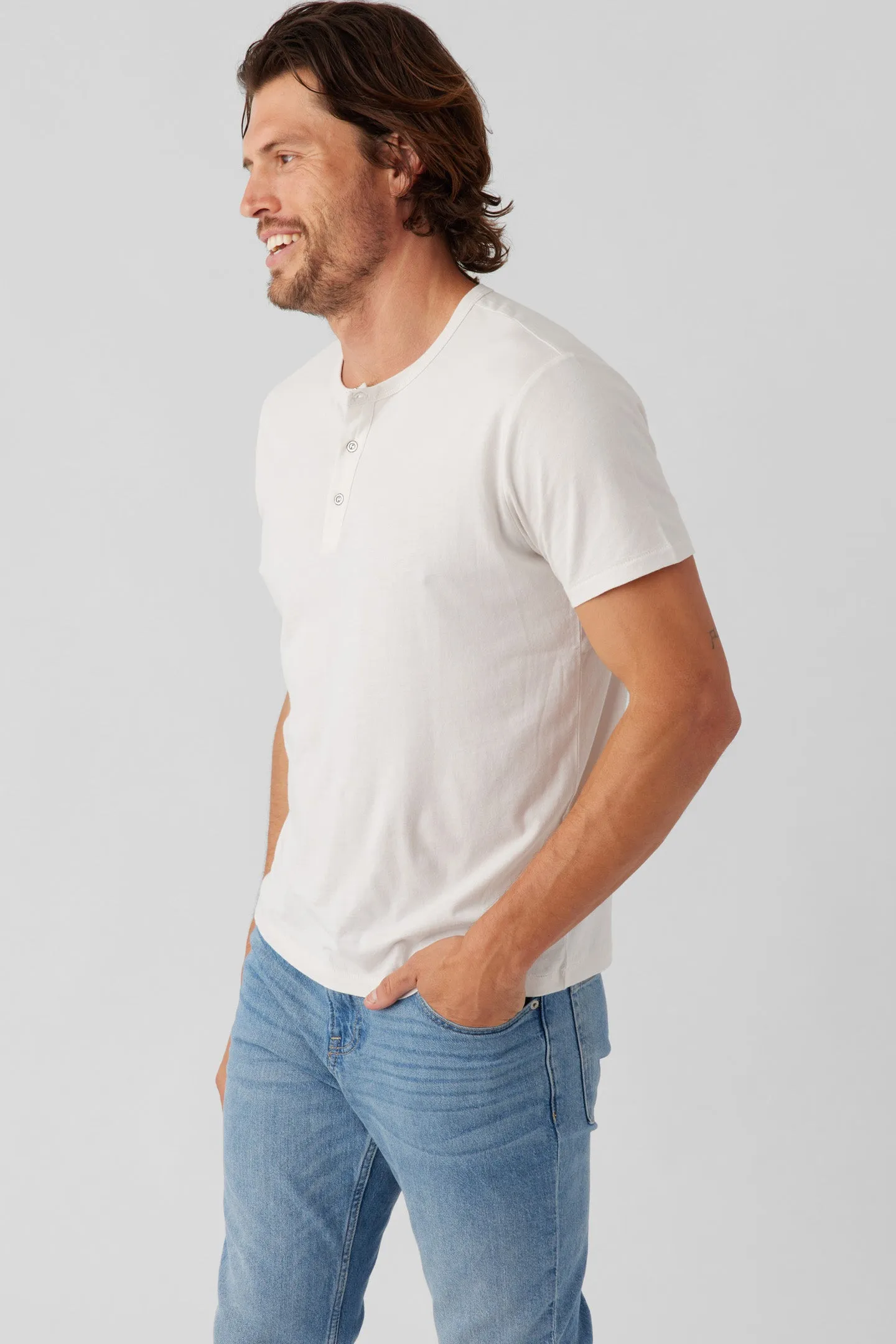 Short Sleeve Henley