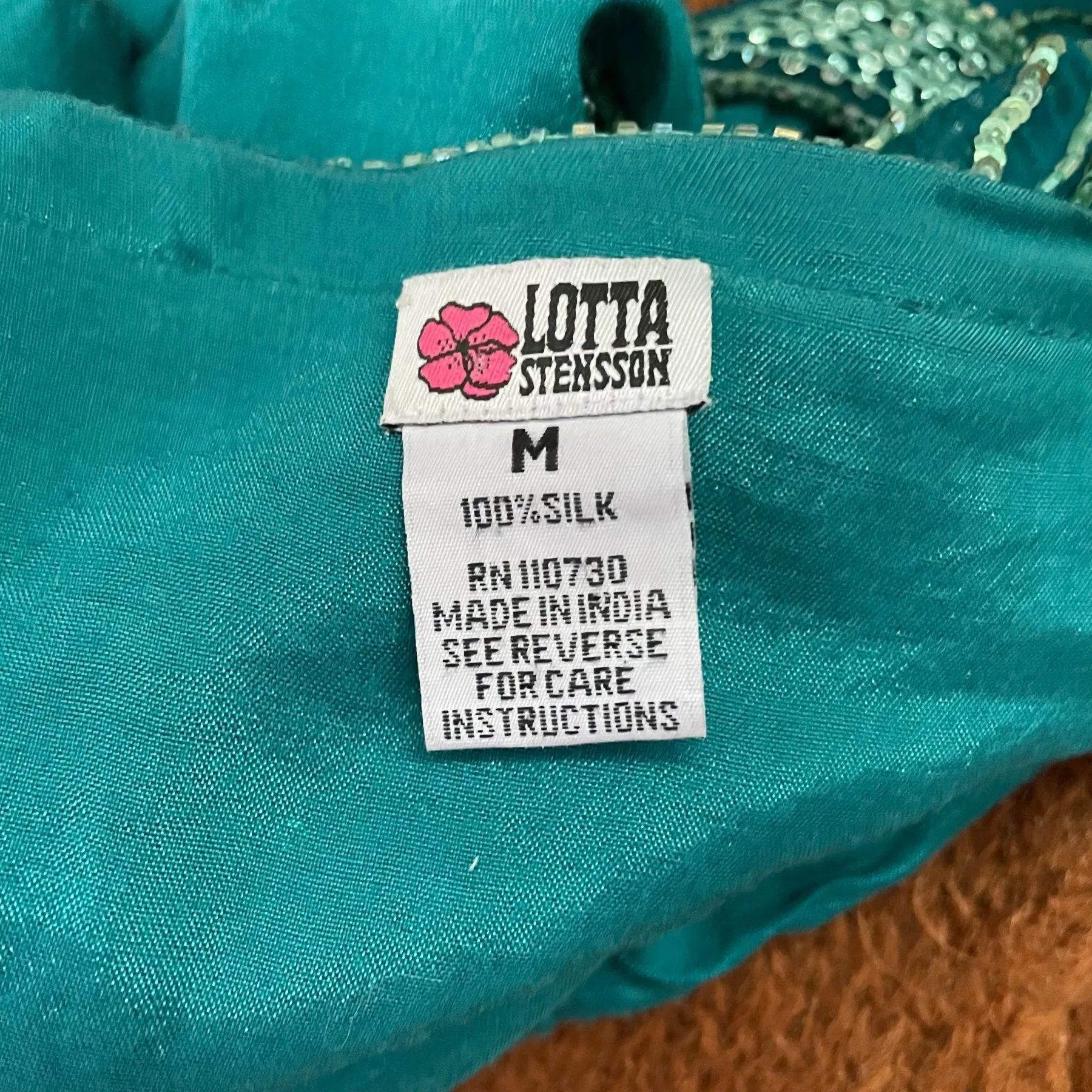 SOLD Vintage Turquoise Silk Beaded/Sequin Crop Top/Shrug, Stars Celestial Top S