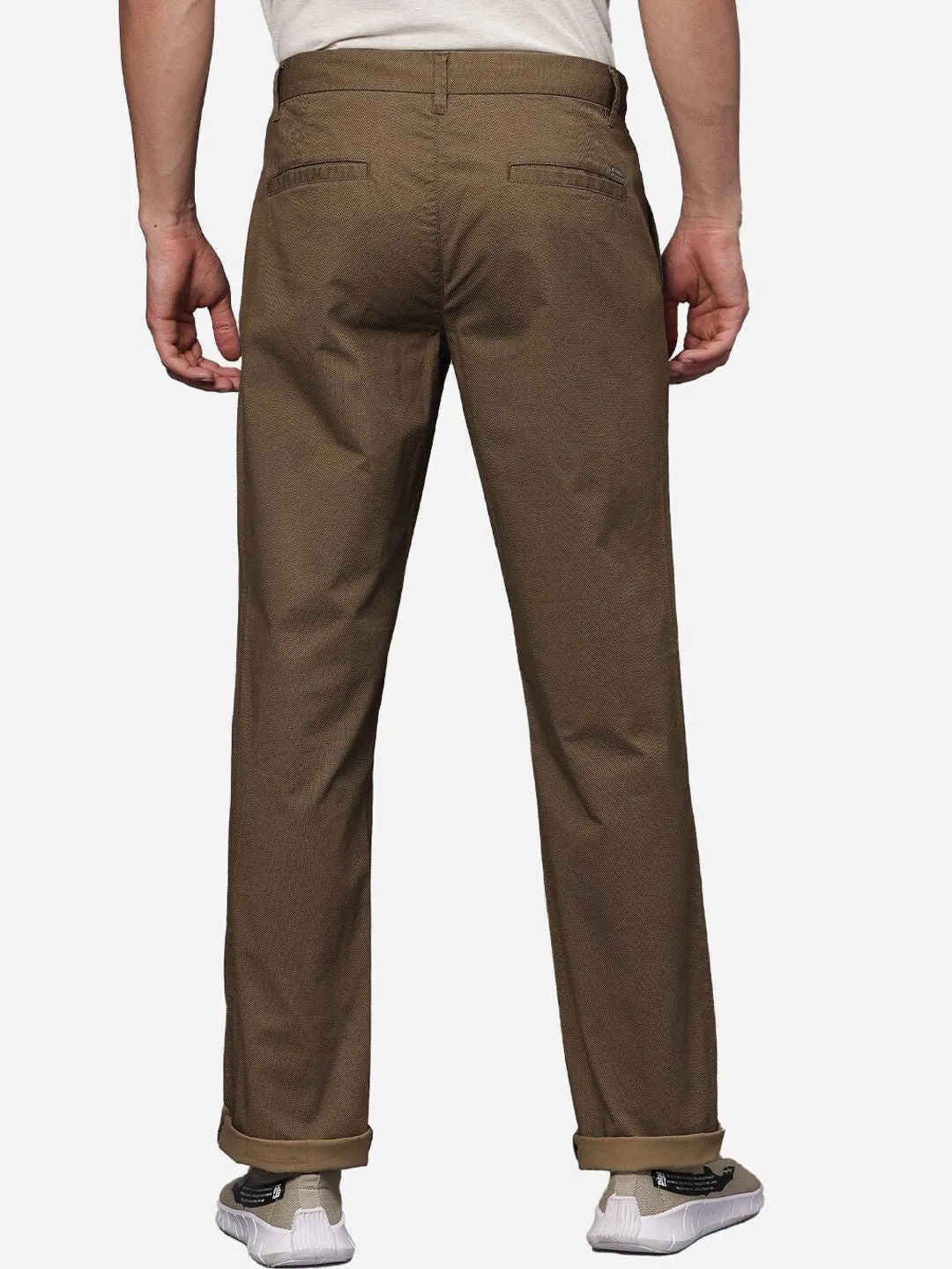 T-Base Men Mid-Rise  Straight Fit Chinos Trousers