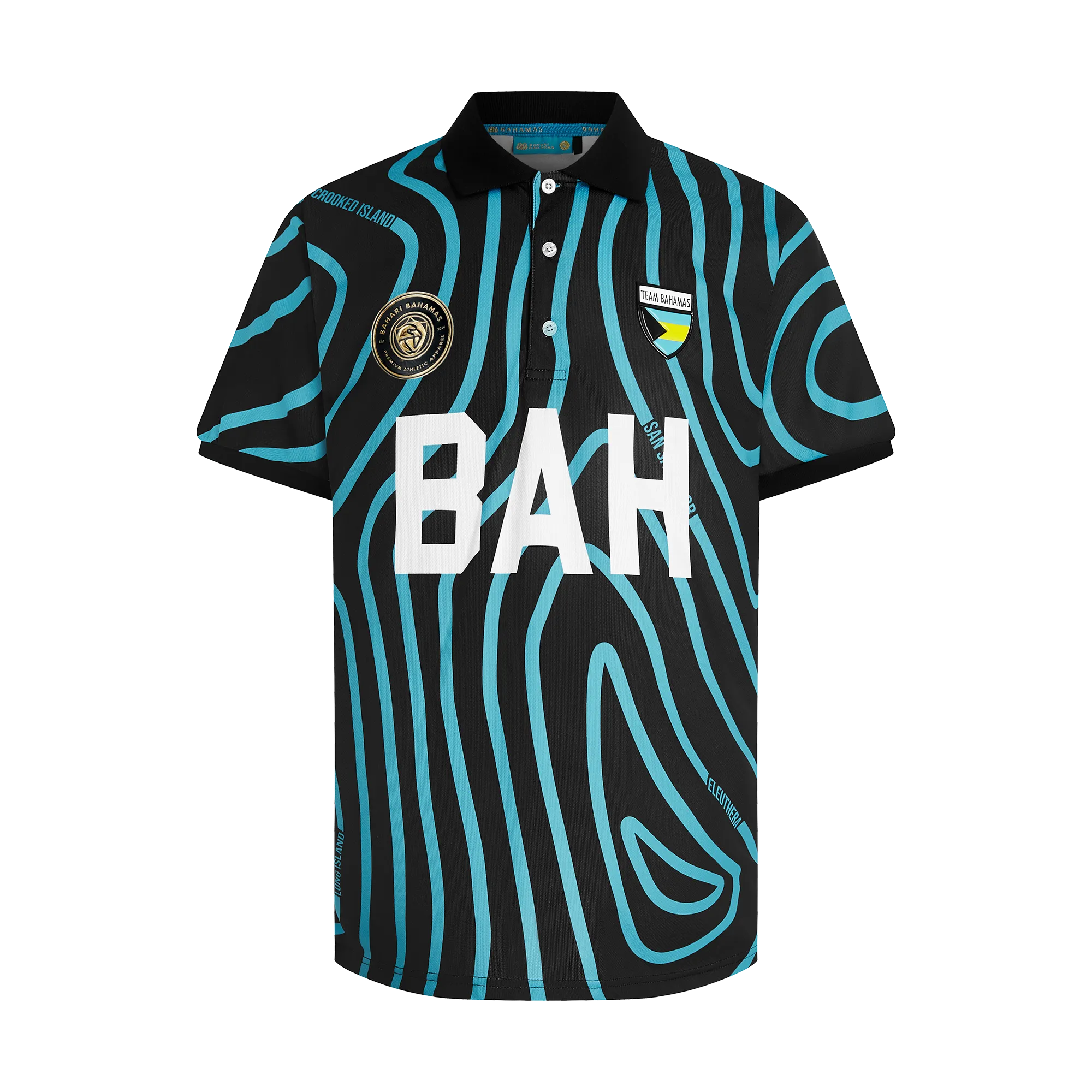 TEAM BAHAMAS POLO-BLACK