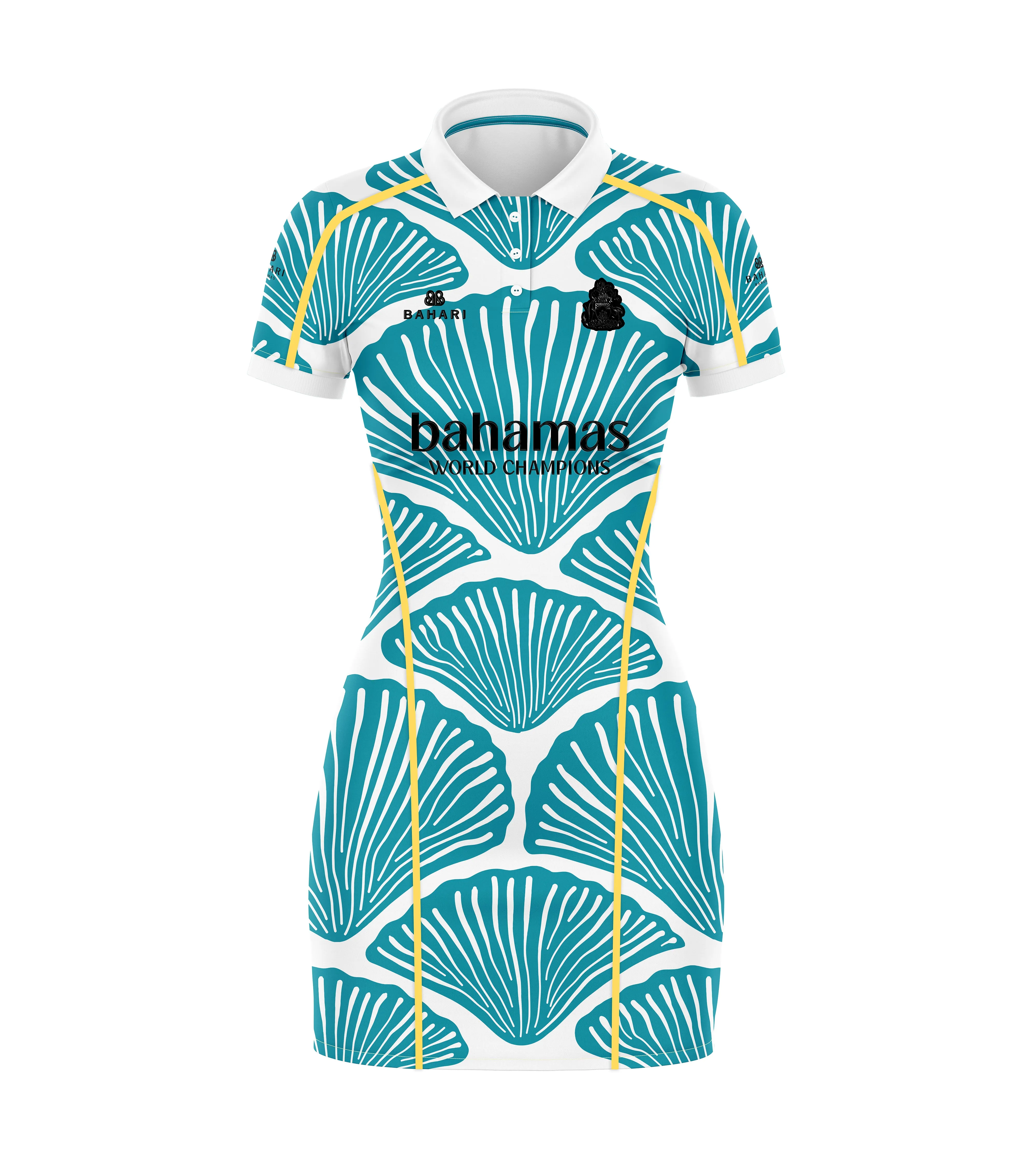TEAM BAHAMAS POLO DRESS 2024-WHITE