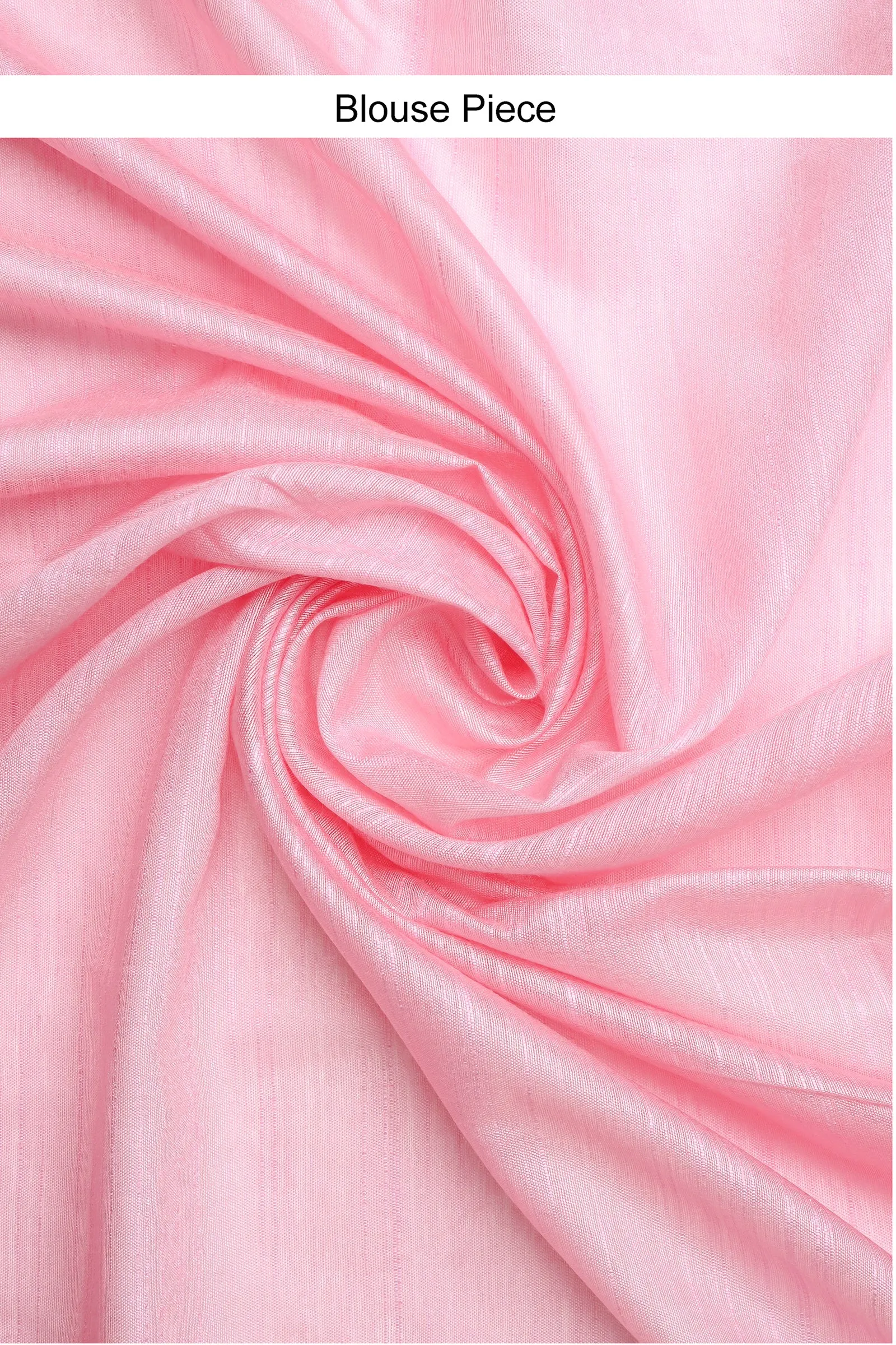 Teejh Amolika Pink Pure Silk Linen Saree With Blouse Piece