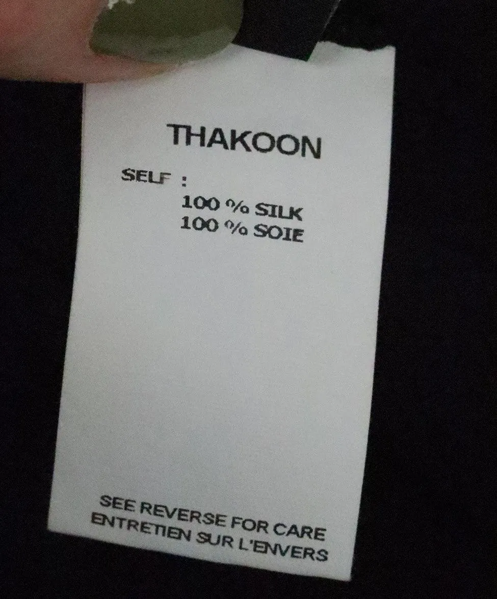 Thakoon Black Silk Sheer Blouse sz 4