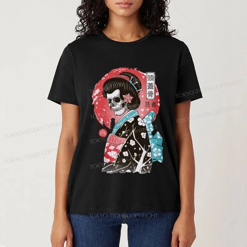 Tokyo-Tiger Geisha Skull Japanese Classic T-Shirt