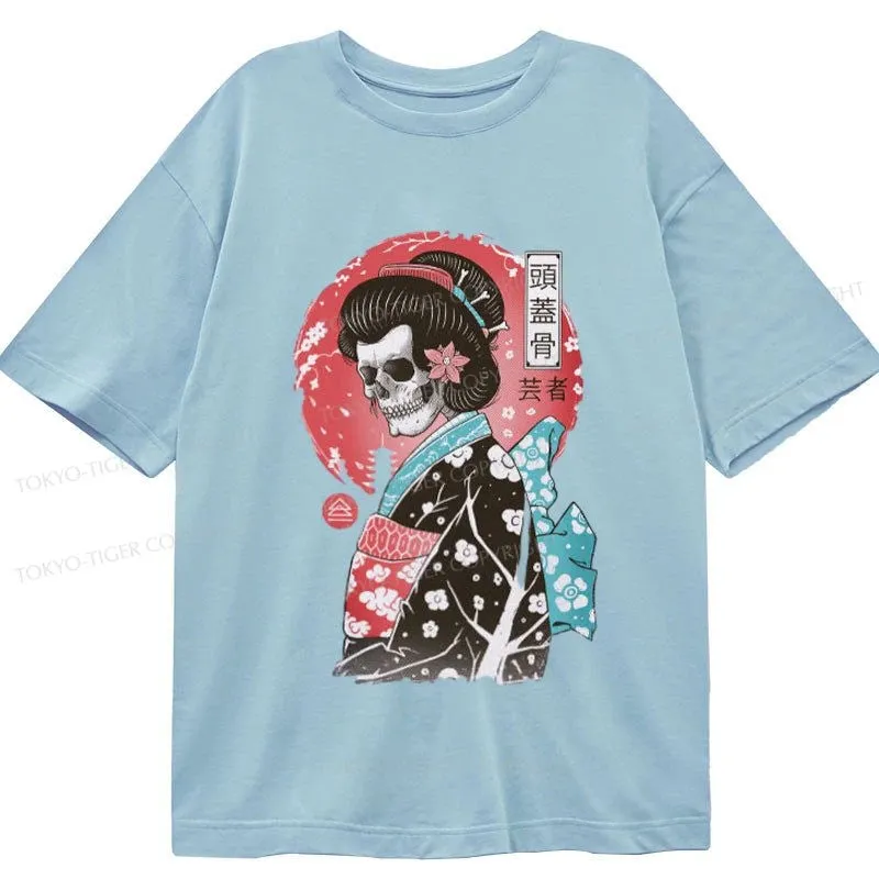 Tokyo-Tiger Geisha Skull Japanese Classic T-Shirt