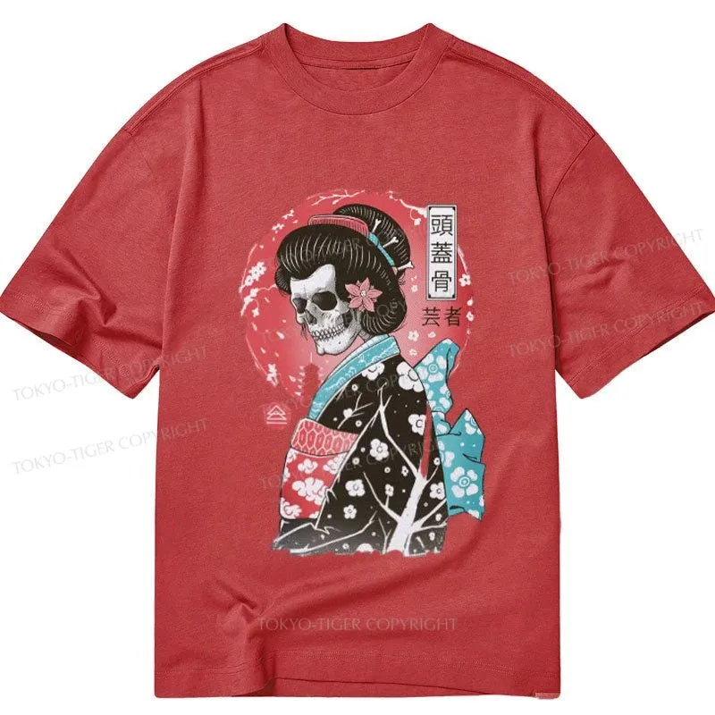 Tokyo-Tiger Geisha Skull Japanese Classic T-Shirt