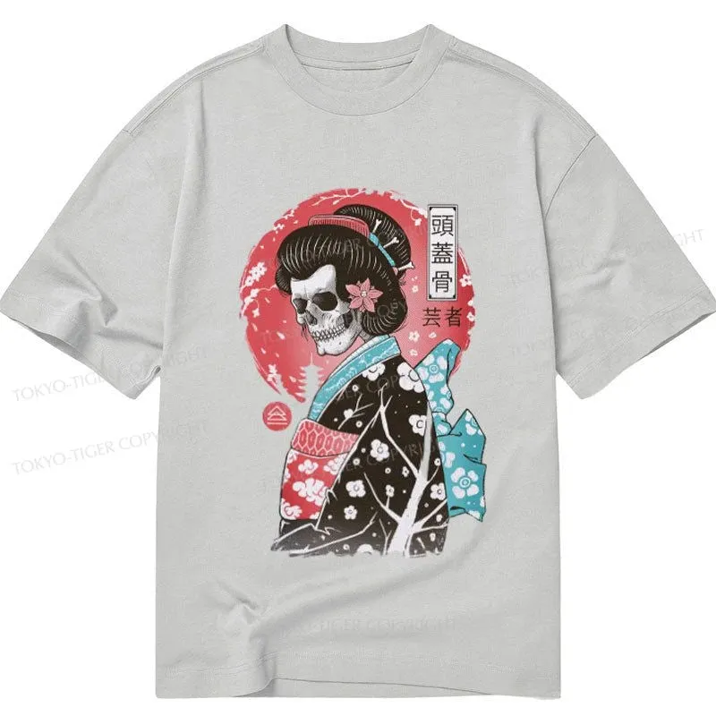Tokyo-Tiger Geisha Skull Japanese Classic T-Shirt
