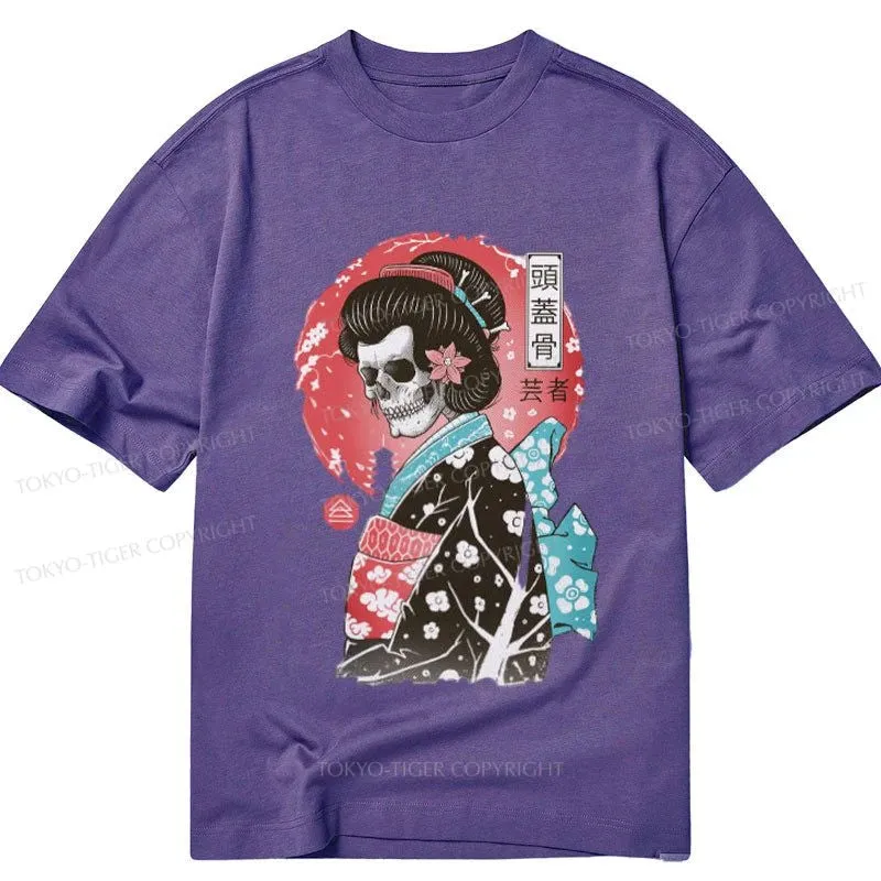 Tokyo-Tiger Geisha Skull Japanese Classic T-Shirt