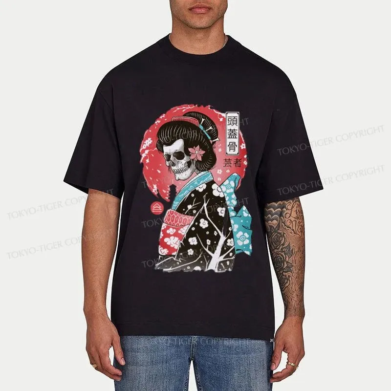 Tokyo-Tiger Geisha Skull Japanese Classic T-Shirt