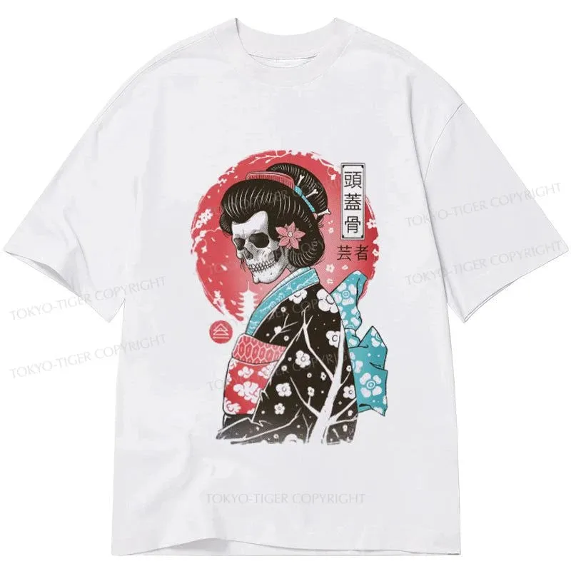 Tokyo-Tiger Geisha Skull Japanese Classic T-Shirt