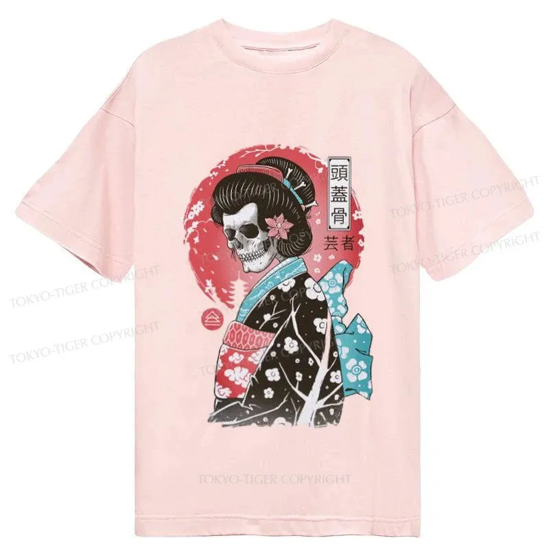 Tokyo-Tiger Geisha Skull Japanese Classic T-Shirt