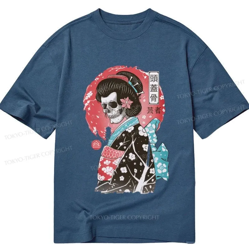 Tokyo-Tiger Geisha Skull Japanese Classic T-Shirt