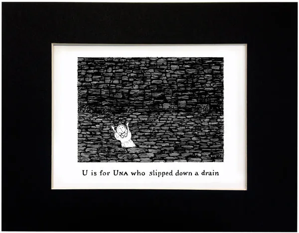 U is for Una who slipped down a drain Print