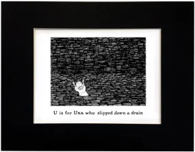 U is for Una who slipped down a drain Print