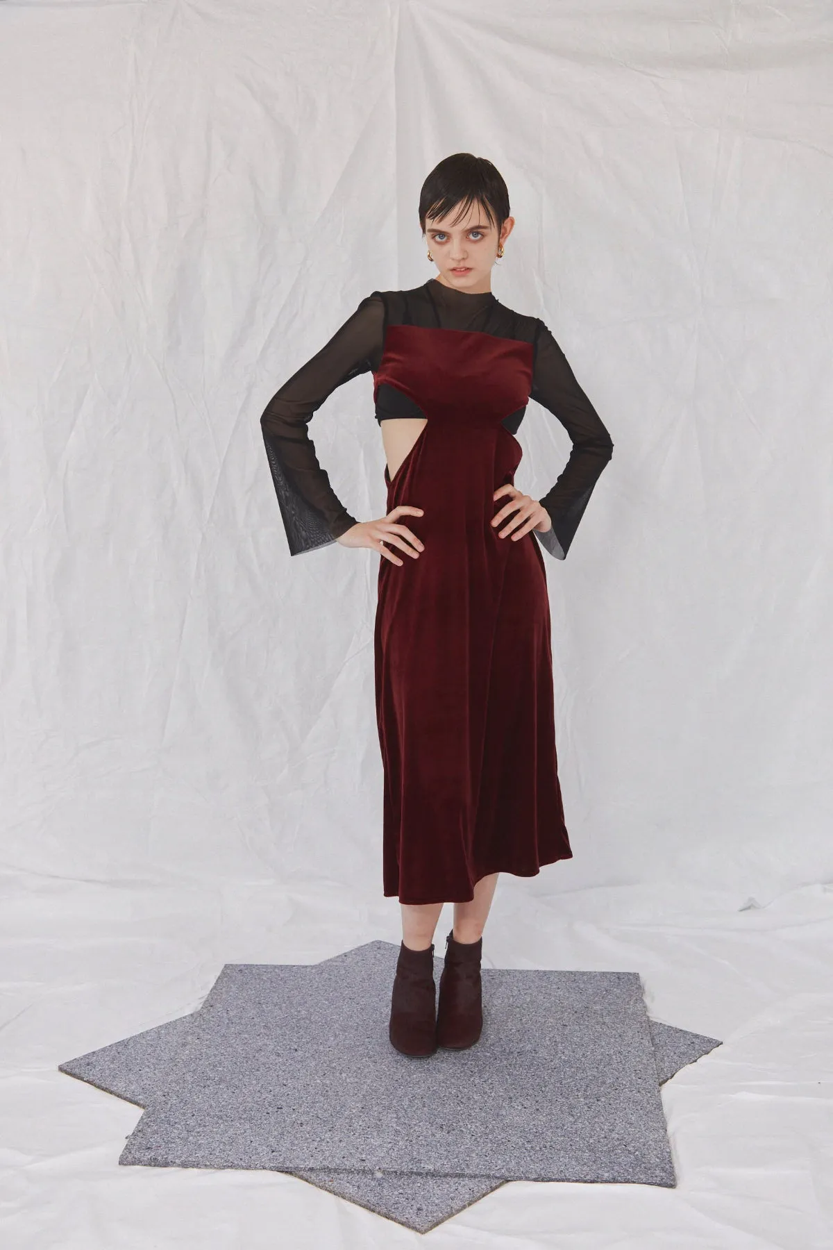 Velor cut dress