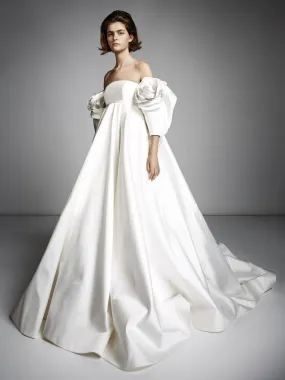 Empire Rose Sleeve Gown - Elegant and Stylish