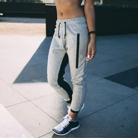 Women Grey insert fashion joggers pants