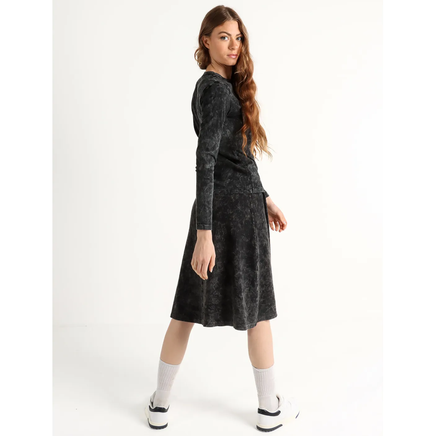 Women's Long Sleeve Stonewash Henley